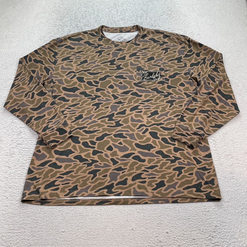 Burlebo Duck Camo Longsleeve Shirt Men's Size XL Camouflage Cotton Blend